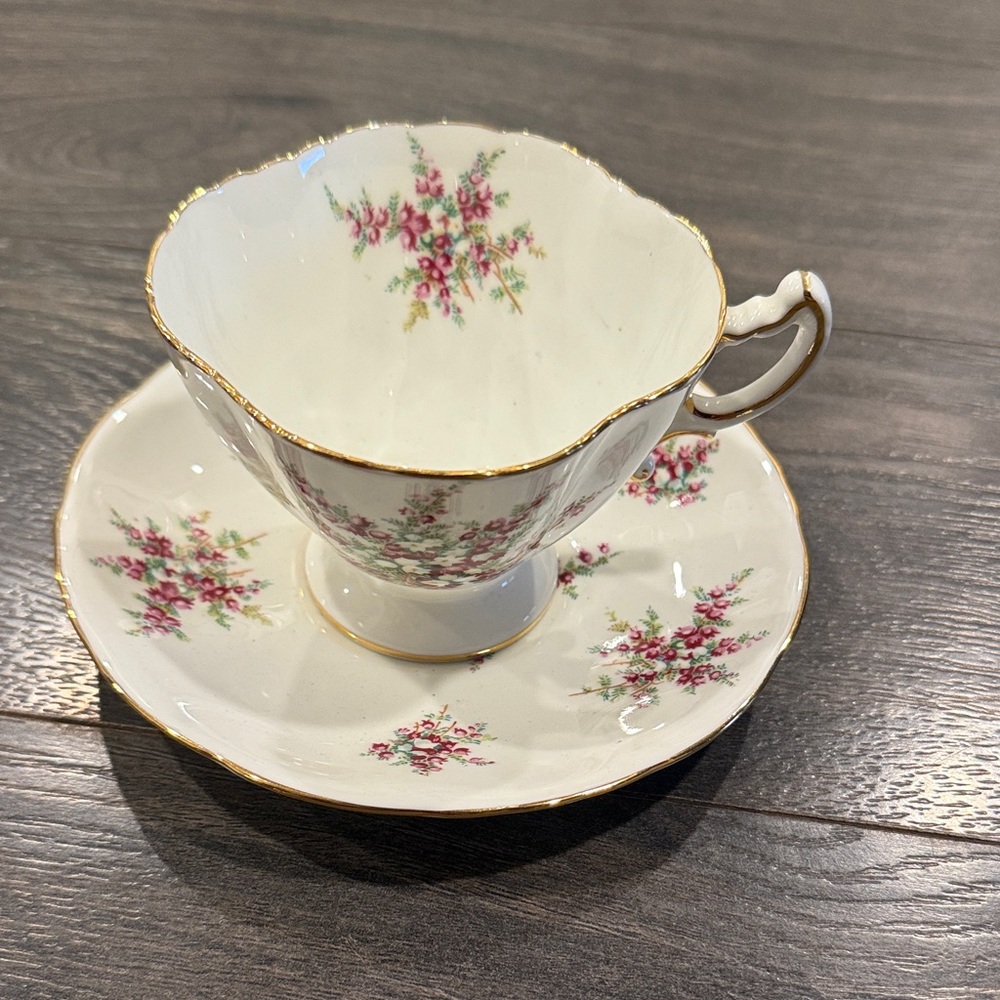 Floral Teacup and Saucer Set